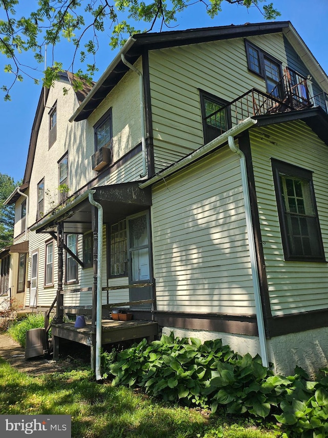 409 W Beechtree Ln, Wayne, PA 19087 - view of property exterior with a balcony and cooling unit