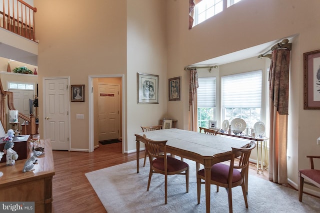 802 Geranium Dr, Warrington, PA 18976 - dining space with a high ceiling and light wood-type flooring