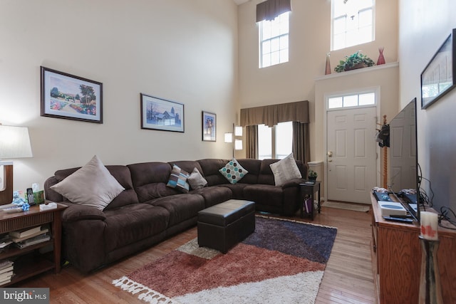 802 Geranium Dr, Warrington, PA 18976 - living room featuring a towering ceiling and light wood finished floors