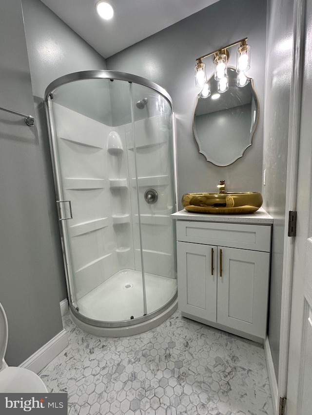 2937 N Judson St, Philadelphia, PA 19132 - full bathroom featuring a shower stall and vanity
