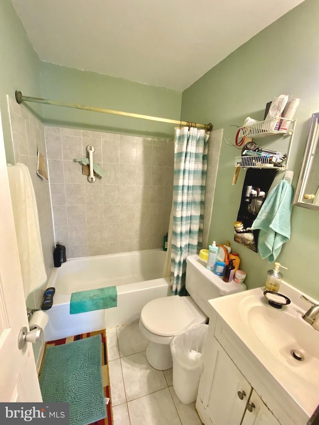 1064 W W Side Dr Unit 25-F, Gaithersburg, MD 20878 - bathroom with shower / tub combo, tile patterned flooring, and vanity