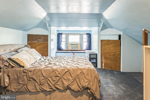 1714 S Main St, Bechtelsville, PA 19505 - carpeted bedroom featuring cooling unit and vaulted ceiling