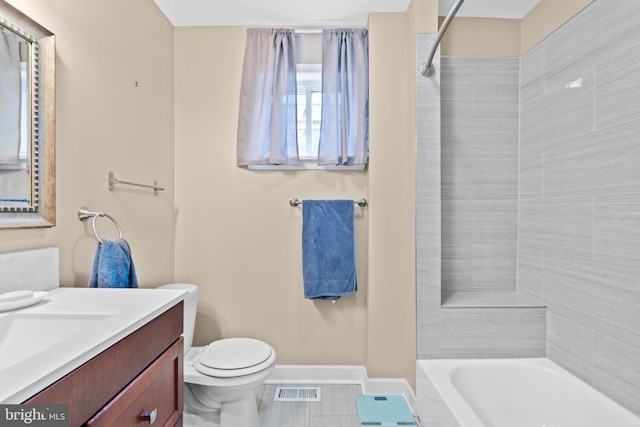 3207 Salmon St, Philadelphia, PA 19134 - full bathroom featuring vanity, bathing tub / shower combination, and tile patterned floors
