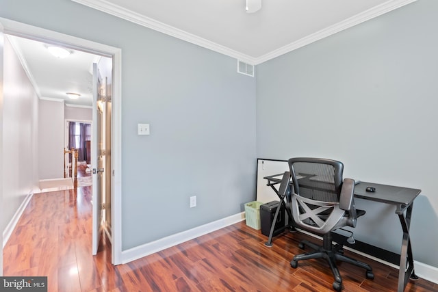 3207 Salmon St, Philadelphia, PA 19134 - office area with ornamental molding and wood finished floors