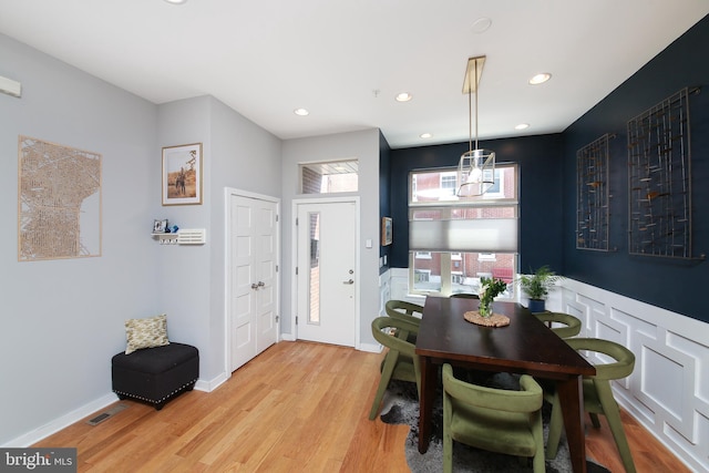 1318 E Eyre St, Philadelphia, PA 19125 - dining area with light wood-style floors and recessed lighting
