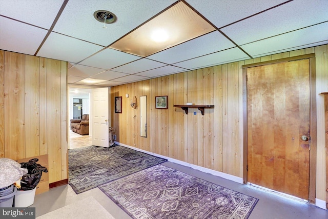 225 Bobby Jones Dr, Etters, PA 17319 - foyer with wood walls and a paneled ceiling