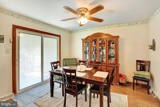 225 Bobby Jones Dr, Etters, PA 17319 - dining space with a ceiling fan and light wood-style floors