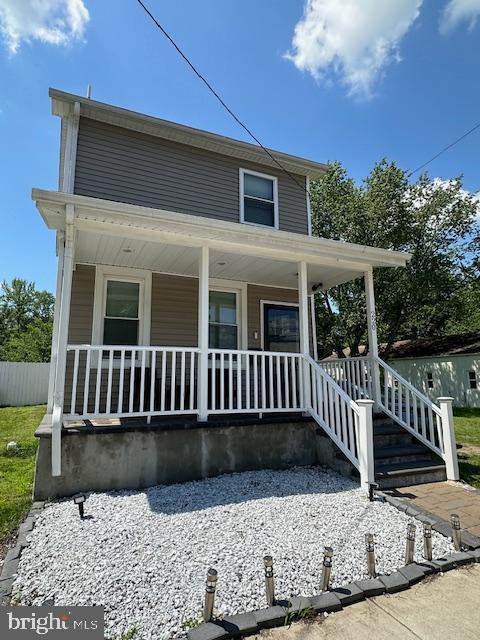 220 Rancocas Rd, Mount Holly, NJ 08060 - view of front of home featuring a porch