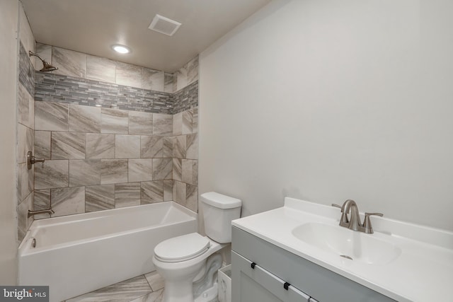 220 Rancocas Rd, Mount Holly, NJ 08060 - bathroom featuring vanity, bathtub / shower combination, and recessed lighting