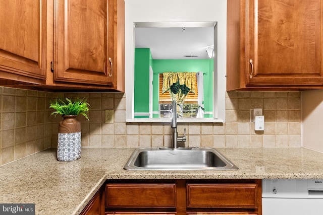 1401 Kenny, Burlington, NJ 08016 - kitchen featuring decorative backsplash and brown cabinetry