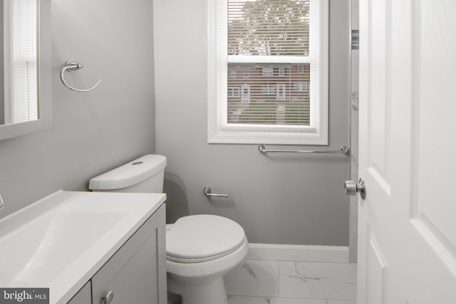 659 Charraway Rd, Baltimore, MD 21229 - half bathroom featuring marble look tiles and vanity
