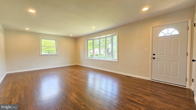 1440 N 26th St, Allentown, PA 18104 - entryway with dark wood finished floors and recessed lighting