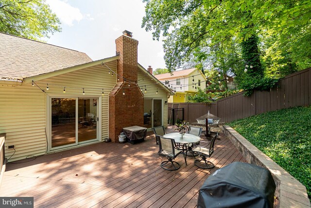 7913 Double Creek Ct, Springfield, VA 22153 - deck featuring outdoor dining area and grilling area