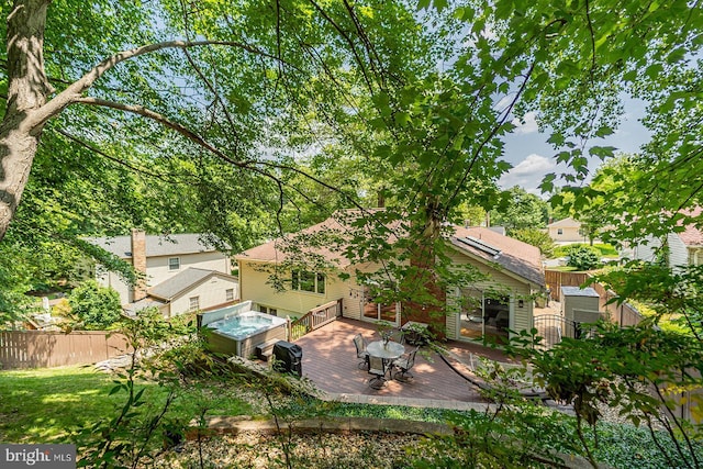 7913 Double Creek Ct, Springfield, VA 22153 - rear view of house with a wooden deck