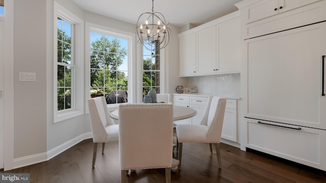 274 W Ashland St, Doylestown, PA 18901 - dining area featuring a chandelier and dark wood-style floors