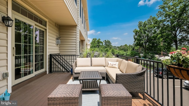 274 W Ashland St, Doylestown, PA 18901 - wooden deck featuring an outdoor living space