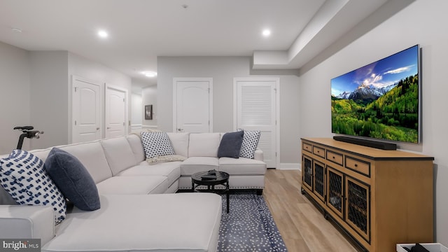 274 W Ashland St, Doylestown, PA 18901 - living room with light wood-style flooring and recessed lighting
