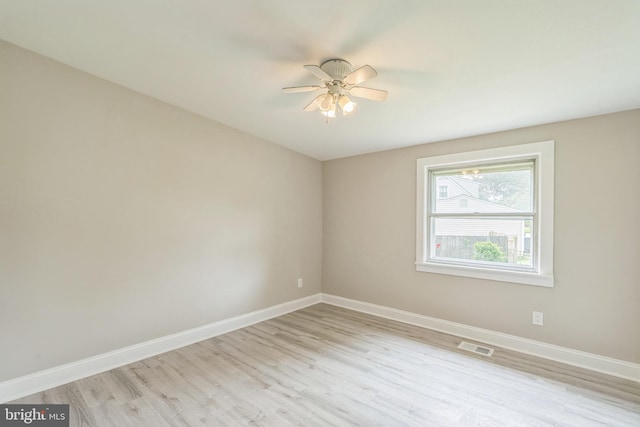 511 Sylvan Way, Pasadena, MD 21122 - spare room featuring light wood finished floors and ceiling fan