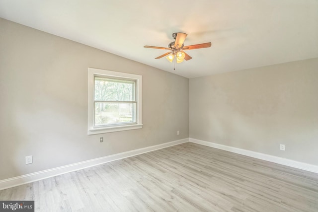 511 Sylvan Way, Pasadena, MD 21122 - spare room with ceiling fan and light wood-style flooring
