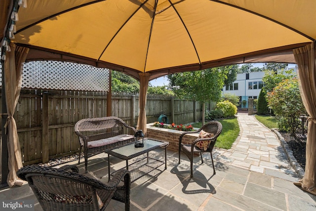 425 16th St SE, Washington, DC 20003 - fenced backyard with a gazebo and a patio area