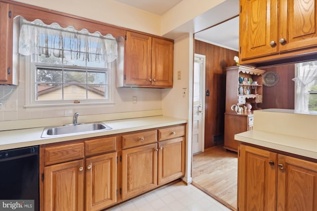 1606 Peacock Ln, Silver Spring, MD 20904 - kitchen featuring black dishwasher, light countertops, and healthy amount of natural light