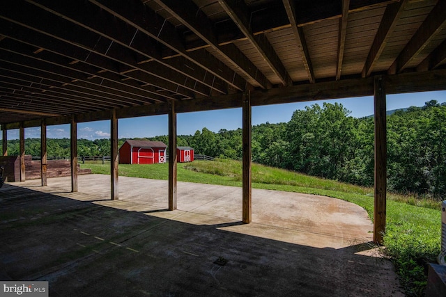 1903 Buck Mountain Rd, Bentonville, VA 22610 - view of patio featuring a storage unit