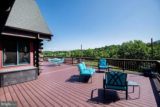 1903 Buck Mountain Rd, Bentonville, VA 22610 - wooden deck with outdoor dining area
