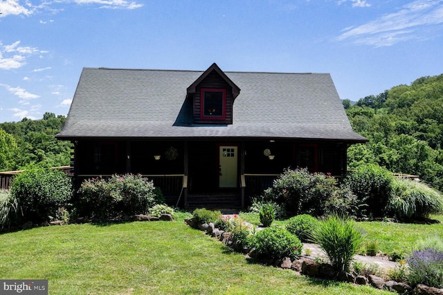 1903 Buck Mountain Rd, Bentonville, VA 22610 - view of front facade with a porch and a front lawn