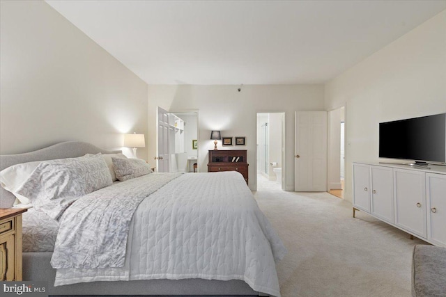 8101 Connecticut Ave Unit N-102, Chevy Chase, MD 20815 - bedroom featuring light colored carpet and ensuite bathroom