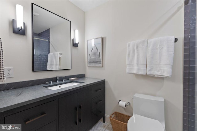 8101 Connecticut Ave Unit N-102, Chevy Chase, MD 20815 - bathroom featuring vanity and a tile shower