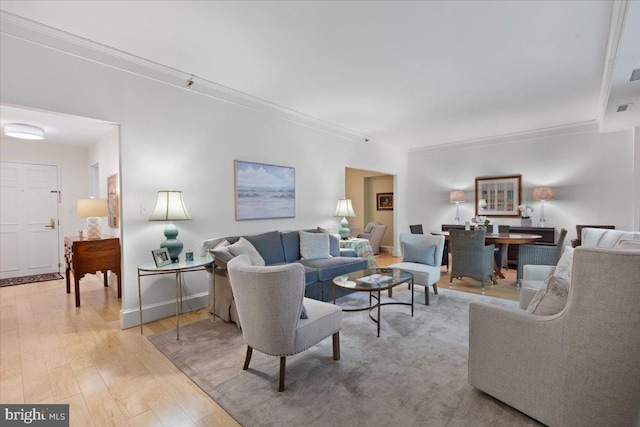 8101 Connecticut Ave Unit N-102, Chevy Chase, MD 20815 - living area with ornamental molding and wood finished floors
