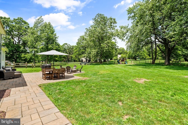 126 Woodview Dr, Doylestown, PA 18901 - view of yard featuring a patio area and a playground