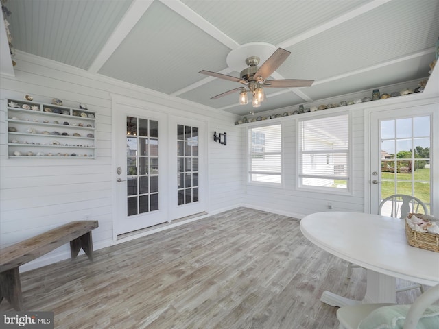 101 Carrera Ct, Inwood, WV 25428 - sunroom with plenty of natural light and beamed ceiling