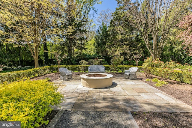 15 Hodge Rd, Princeton, NJ 08540 - view of patio featuring a fire pit