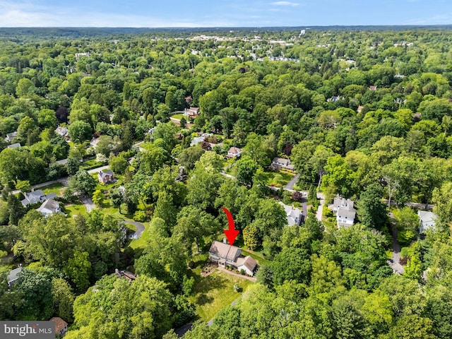 211 Fox Ln, Wallingford, PA 19086 - aerial view of a heavily wooded area