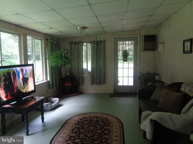4350 Back Maitland Rd, Mcclure, PA 17841 - living room featuring a paneled ceiling