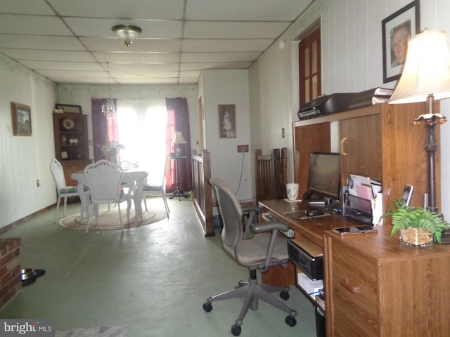 4350 Back Maitland Rd, Mcclure, PA 17841 - office space with finished concrete floors and a drop ceiling