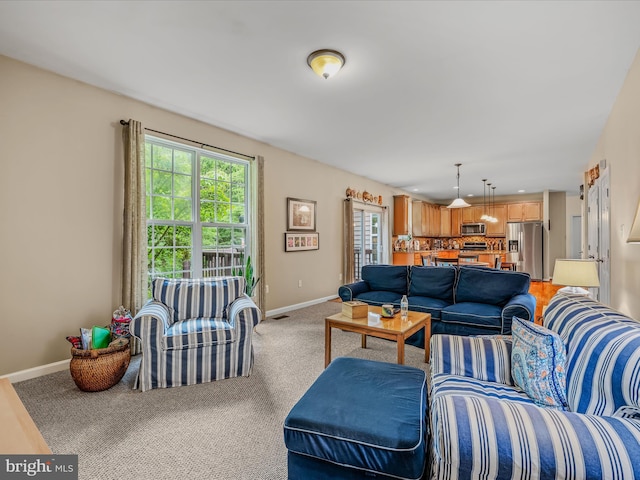 158 Dinwiddie Way, Kearneysville, WV 25430 - living room featuring healthy amount of natural light and light colored carpet