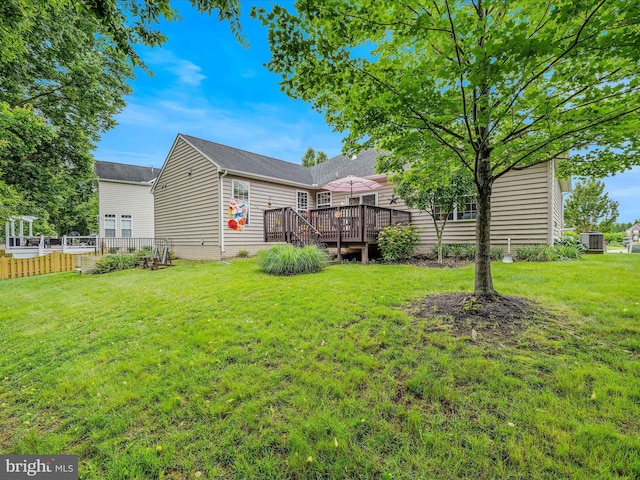 158 Dinwiddie Way, Kearneysville, WV 25430 - view of yard featuring a wooden deck