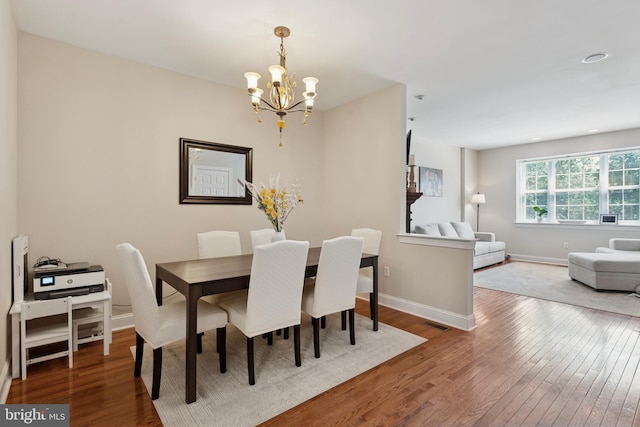 31 Hoag Ln, Aston, PA 19014 - dining area with a chandelier and wood-type flooring