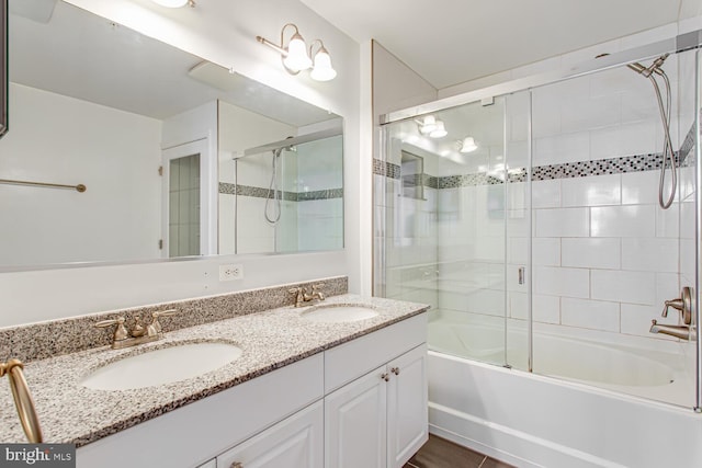 3650 S Glebe Rd Unit 239, Arlington, VA 22202 - full bath featuring shower / bath combination with glass door and double vanity