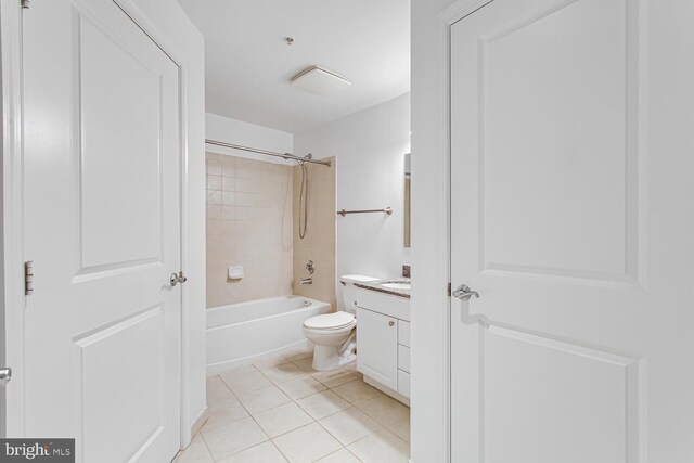 3650 S Glebe Rd Unit 239, Arlington, VA 22202 - bathroom with vanity, tub / shower combination, and tile patterned flooring