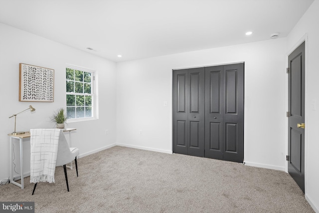 2910 Georgia Ave, Halethorpe, MD 21227 - unfurnished bedroom with carpet floors, recessed lighting, and a closet