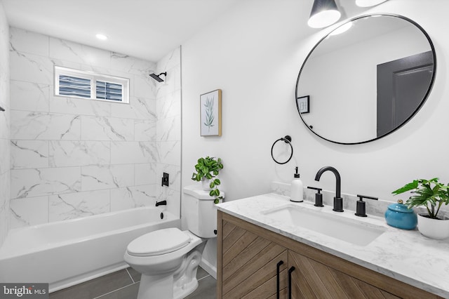 2910 Georgia Ave, Halethorpe, MD 21227 - full bathroom featuring vanity, shower / bath combination, and tile patterned floors