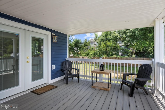 2910 Georgia Ave, Halethorpe, MD 21227 - wooden deck featuring french doors
