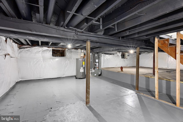 2910 Georgia Ave, Halethorpe, MD 21227 - unfinished below grade area with water heater and heating unit