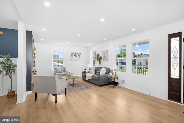 2910 Georgia Ave, Halethorpe, MD 21227 - living area with light wood-type flooring and recessed lighting
