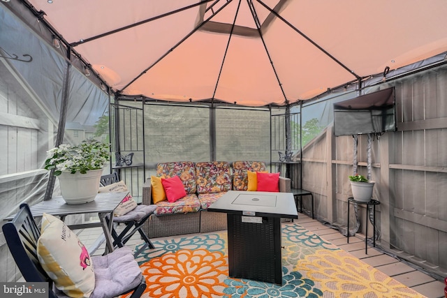 840 W Spring Meadow Ct, Edgewood, MD 21040 - view of patio featuring a gazebo and outdoor lounge area