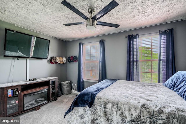 840 W Spring Meadow Ct, Edgewood, MD 21040 - carpeted bedroom with a textured ceiling and ceiling fan