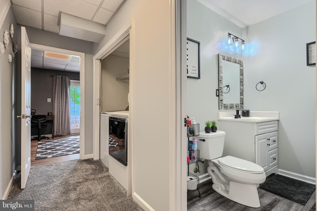 840 W Spring Meadow Ct, Edgewood, MD 21040 - bathroom with a paneled ceiling and vanity